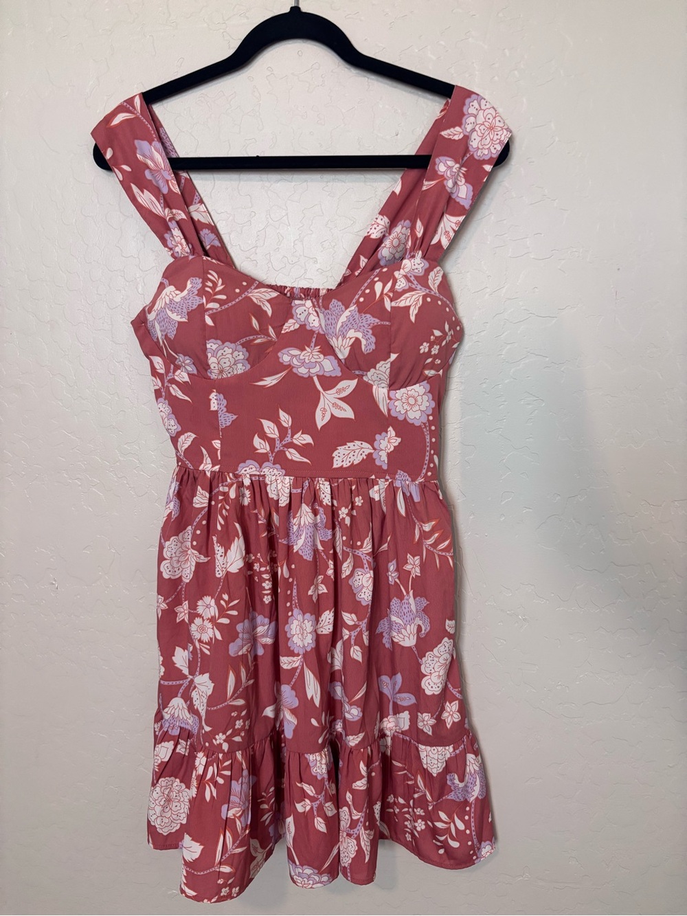 Band of the Free Women’s M Rust Floral Smocked Mini Dress